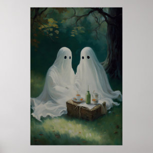Druck einer Geisterpiknik-Kunst Dark Academia Goth Poster