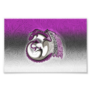 Druck eines Drachen zum Stolz der Asexuellen