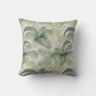 Druck eines Palmblatts Kissen