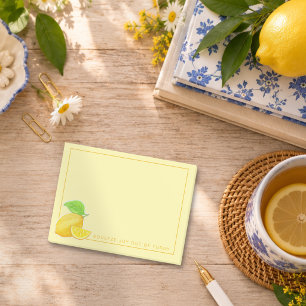 Drück heute die Freude heraus Frohe Zitrone Citrus Post-it Klebezettel