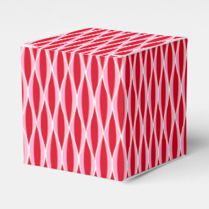 Druck im Mid-Century-Stil mit Bandmotiv, tiefes Ko Geschenkschachtel