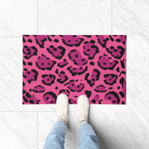 Druck in rosa Leoparden Fußmatte