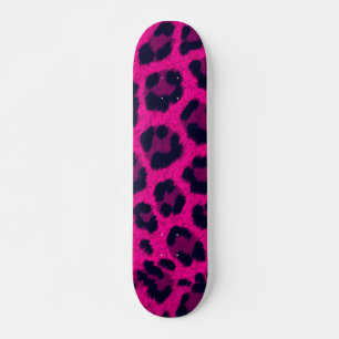 Druck in rosa Leoparden Skateboard