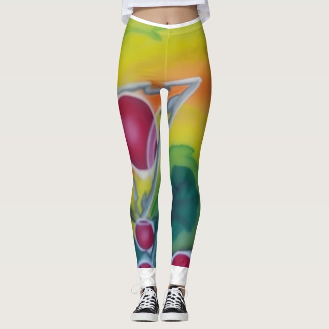 Druck-Leggings Leggings (Vorderseite)