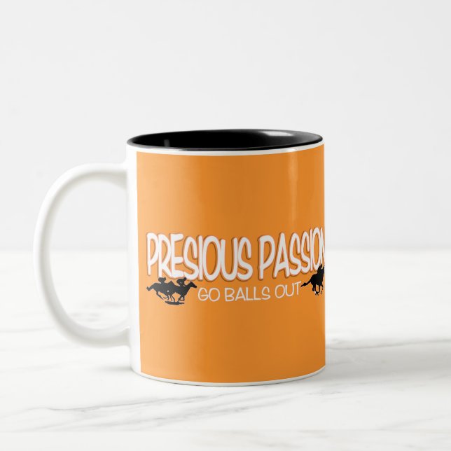 Druck-Leidenschaft gehen Ball-Tasse - 2 Bild-Art Zweifarbige Tasse (Links)