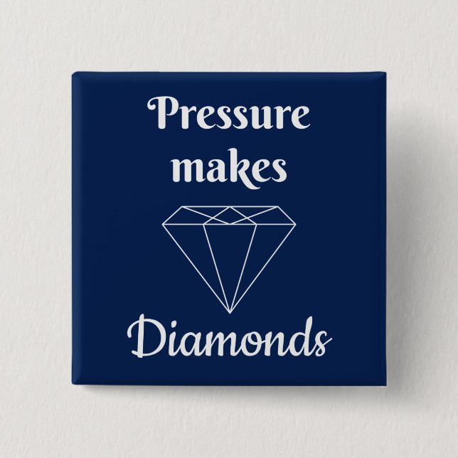 Druck macht Diamanten-Taste Button (Vorderseite)