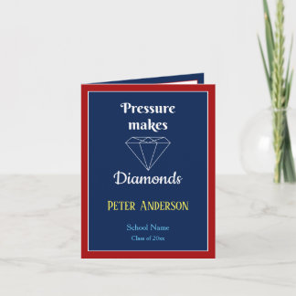 Druck macht Diamonds Abschluss-Karte Karte
