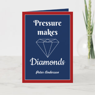 Druck macht Diamonds Gratulationskarte Dankeskarte