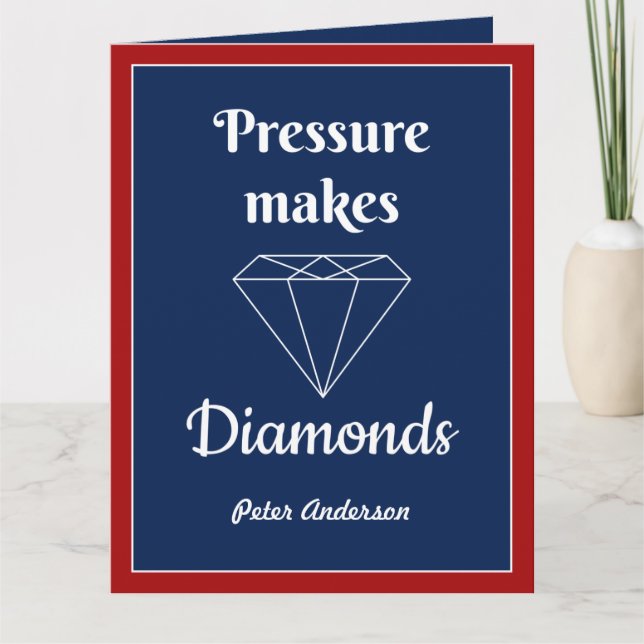 Druck macht Diamonds Gratulationskarte Dankeskarte (Vorderseite)