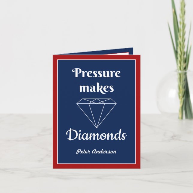 Druck macht Diamonds Gratulationskarte Dankeskarte (Vorderseite)