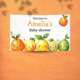 Drück mich Zitrus-Baby-Party Banner