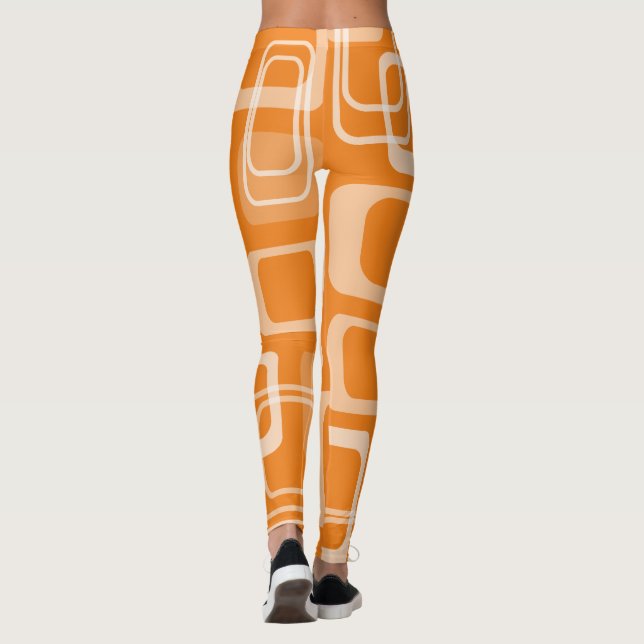 Druck-Muster-Leggings des orange Mod-60ers retro Leggings (Rückseite)