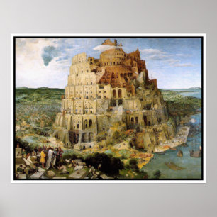 Druck/Plakat: Turm von Babel - Peter Bruegel Poster