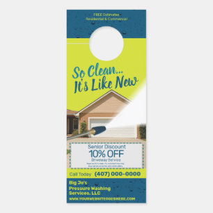 Druck Power Waschen individualisierbare Vorlage Türanhänger