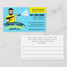 Druck Power Waschen und Reinigen individuell anpas Visitenkarte