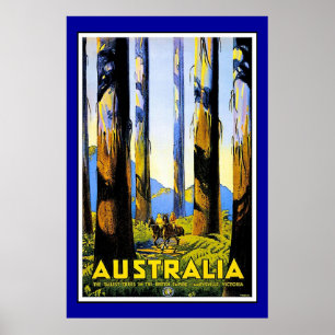 Druck Retro Vintage Bild Reise Australien Poster
