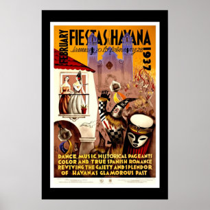 Druck Retro Vintage Bild Reise Havanna Poster