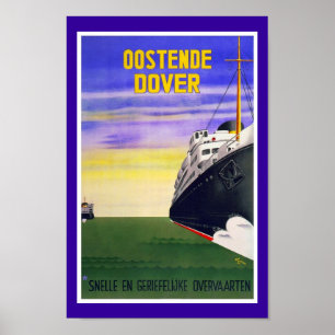 Druck Retro Vintage Bild Reise Oostende Dover Poster