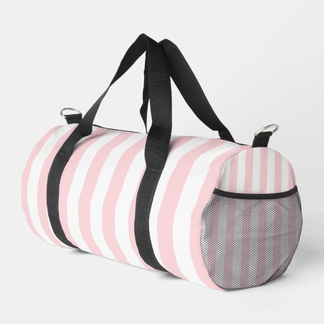 Druck schneiden Nähtasche Duffel Rosa Streifen Duffle Bag (Rechte Ecke)