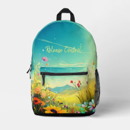 Druck Schneiden Nähtasche mit farbiger Wiese Bedruckter Rucksack