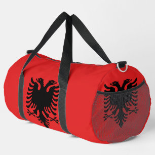 Druck Schneiden Nähtasche mit Flagge Albaniens Duffle Bag