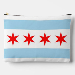 Druck Schneiden Nähtasche mit Flagge von Chicago Zubehörtasche