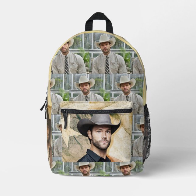 Druck Schneiden Nähtasche Walker Jared Padalecki Bedruckter Rucksack (Vorderseite)
