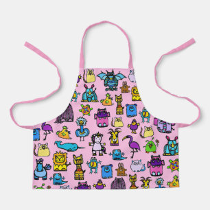 Druck-Schürze - Pink Schürze