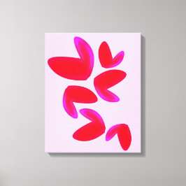 Druck, Value Poster Papier (Halbglanz) mit Herzen Leinwanddruck