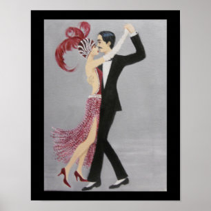 Druck, Value Poster Papier (matt) Vintage Tänzer