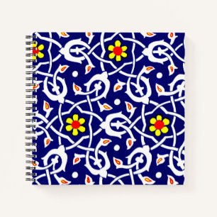 Druck von Blume und Knoten Notizbuch