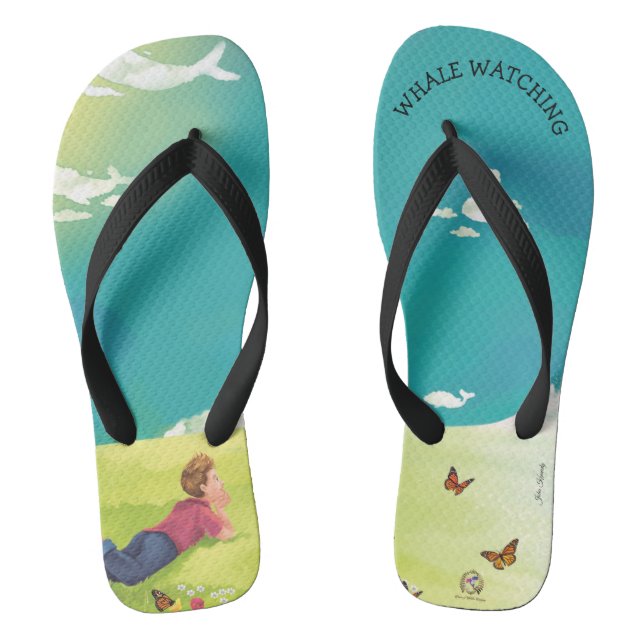 DRUCK VON WALEN WÄHLEN Erwachsene Flip Flops (Fußbett)