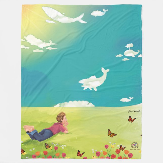 DRUCK VON WALEN WÄHLEN VÖLKERN FLEECEDECKE (Vorderseite)