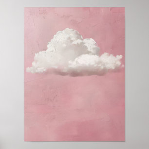 Druck von Wolken, Gemälde von Wolken in melancholi Poster
