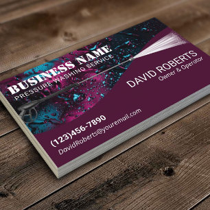 Druck Waschen Moderner Power Waschfenster Reinigun Visitenkarte