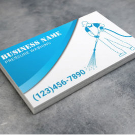 Druck waschen Modernes Blue Power Reinigung Visitenkarte