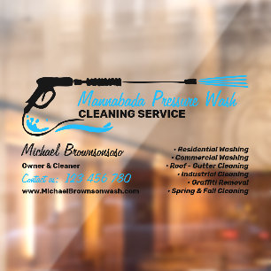 Druck Waschen Power waschen Fensteraufkleber