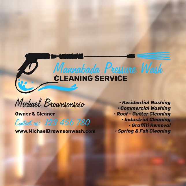 Druck Waschen Power waschen Fensteraufkleber (Blatt 2)