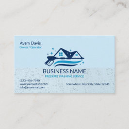 Druck Waschen Power Wash Reinigung Wassertropfen Visitenkarte