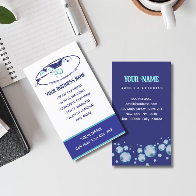 Druck Waschen Wassertropfen Power Reinigung wasche Visitenkarte (Von Creator hochgeladen)