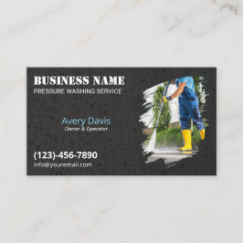 Druck Waschen Wassertropfen Power waschen Schwarz Visitenkarte