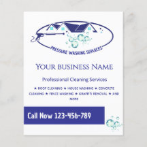 Druck Waschhaus Reinigung Power Flyer waschen