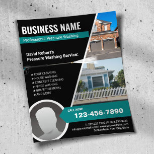 Druck Waschmaschine Power waschen Aquamarine Hausr Flyer