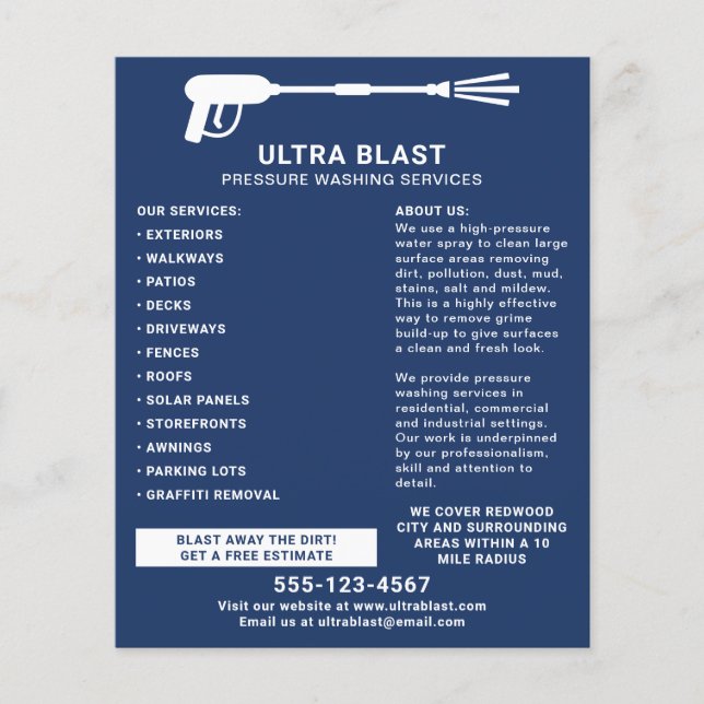 Druck Waschwasser Spray Gun Navy Flyer (Vorne)