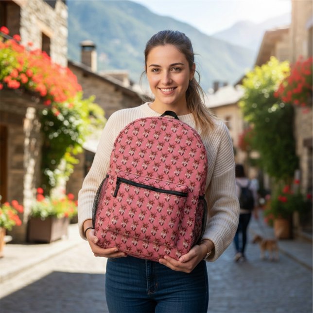 Druckausschnitt Nähen der Bag-Herzen Bedruckter Rucksack (Von Creator hochgeladen)