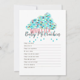 Druckbar! Einfache moderne Babydusche Themenspiele Einladung