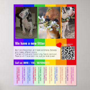 Druckbare Welpen zum Verkauf Template Poster