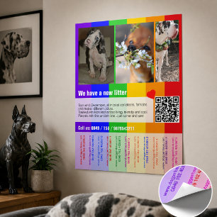 Druckbare Welpen zum Verkauf Vorlage Poster