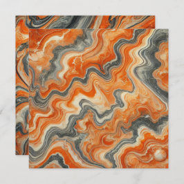 Druckbares Autumnal Marble Pumpkin Speckbuch Einladung