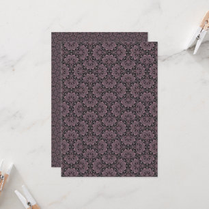 druckbares Dusky Rose Fronds Fans Scrapbook Einladung